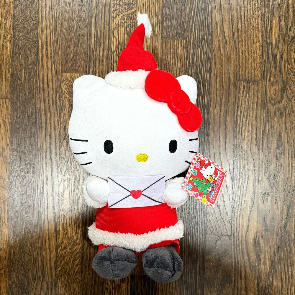Sanrio Hello Kitty Christmas Santa Christmas Plush Stuffed Animal w/ Tags